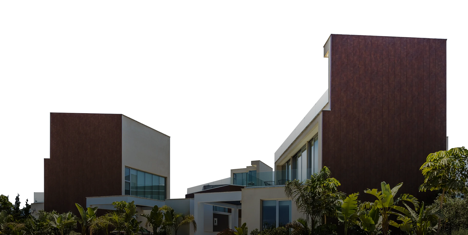 Modern residences with Fixmor exterior cladding